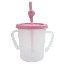 아가프라 매직 빨대컵 S 300ml + 실리콘 빨때 + 과일 빨대 탑, 핑크(빨대컵), 랜덤발송(삘대탑), 1세트