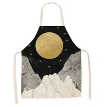 에이홉 풍경 일러스트 앞치마 47 x 38 cm, IT-39, 1개