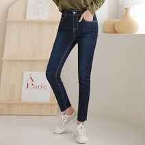 유니제이 여성용 포럼 생지 스판 데님 스키니