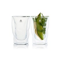 까사무띠 이중유리 더블월 이엘로 컵 300ml, 2개, 투명