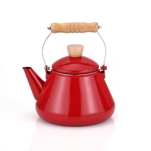햄튼 나무핸들 법랑 주전자 HYF-A-004 인덕션 IH, 레드, 2L