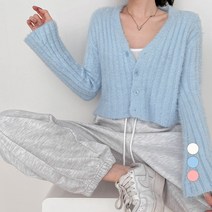 밀키버터 여성용 크롭 가디건