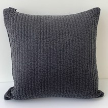 쉐어룸 피그먼트 누빔 멜로즈 쿠션커버 솜포함, 차콜