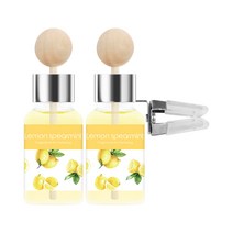 오도르 클립형 차량용 디퓨저 17ml, 2개, 레몬 스피아민트