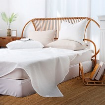 아망떼 포휴즈 시어서커 리플 홑이불, WHITE
