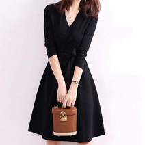 포플러앤씨 리지앙 브이 니트 원피스