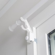 생활백서 못 없이 설치하는 안뚫어고리 ver.4 커튼봉용, 화이트, 2개입