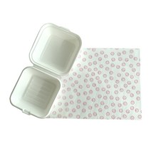 구디백 정사각 펄프 용기 선물 답례품 포장상자 20p + 스마일 유산지 딥펄프 20p 세트, 핑크(유산지), 화이트(상자), 1세트