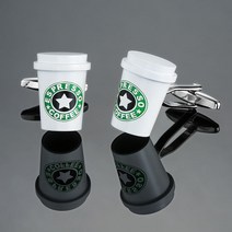 라온투유 남성용 커프스 버튼 커프스링크 11 커피 컵 cuf01 2p