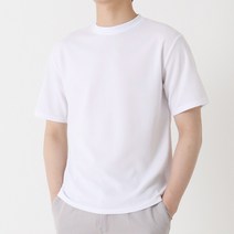 지지블랙 남성용 카리브 주름 제로 링클프리 라운드넥 반팔 티셔츠