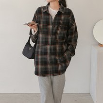 에스텔라 임산부 모던 체크 셔츠 재킷 zxs241
