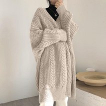 여성용 구디프 루즈핏 롱 가디건