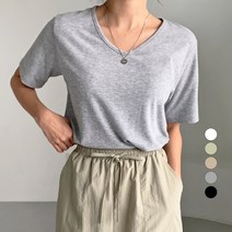 바블링브룩 여성용 레이온 유넥 반팔 티셔츠