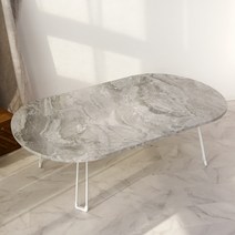 트리팜 LPM 오브제 타원형 하이엔드 접이식테이블 특대형 1200 x 800 mm, 오리온그레이