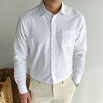 머시따 남성용 옥스포드 포켓 무지 셔츠