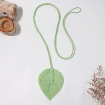 오션마리나 보헤미안 나뭇잎 후사고리, 그린, 1개