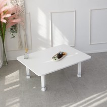 LPM 무광 샤르망 4단 높이조절형 테이블 800 x 600 mm, 스노우화이트