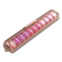 엠디글로벌 파스텔 자동차 주차 전화번호판, 1개, 골드