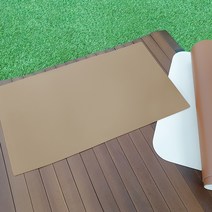 7A 가죽 양면 방수 모서리라운딩 캠핑 식탁 테이블 매트, 코코아 + 그레이, 50 x 70 cm