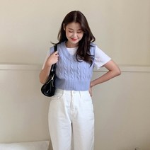 아엘비유 꽈베기 니트 조끼 cpvt837k28