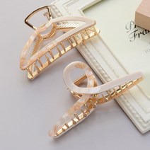셀룰로오스 꼬임반달투톤 올림머리집게핀 2종 세트