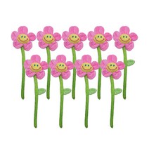 시우리빙 스마일 플라워 철사 인형 9p 세트, 연핑크