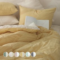 데이즈 고밀도순면 60수 워싱 차렵이불 + 베개커버 세트 S