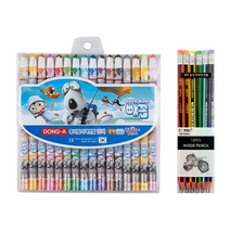 동아 빼꼼 종이말이 색연필 16색   투코비 삼각 지우개 연필 SG-208 6종 x 2p, 혼합색상, 1세트