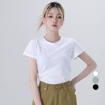 어썸어라운드 여성용 기본템 라운드 반팔 티셔츠