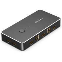 [모니터키보드마우스선택기] 벤션 2 to 1 4K HDMI USB 포터블 KVM 스위치, AFRB0