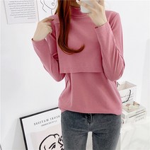 데이먼 반폴라 터틀넥 모유 수유 임산부 외출복 CHS07