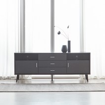 이반 캐비닛 TV 거실장 1500 방문설치, 그레이