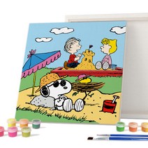 아이러브페인팅 피너츠 DIY PAINTING 25 x 25 cm, 스누피 바캉스