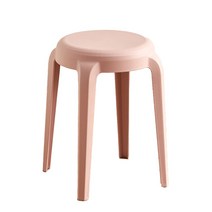 자취남녀 소프트 라운드 거실 스툴, 핑크