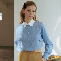 로라로라 여성용 CROP COLLAR SHIRT