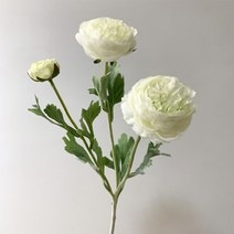 HK 러블리 작약 조화 장식품 2p, 화이트