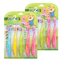 뽀로로 단계별 유아칫솔 2단계 5p, 혼합색상, 2개, 5개입