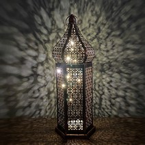 데코트리 모로코 빈티지 인테리어용 LED 무드등 M, 블랙