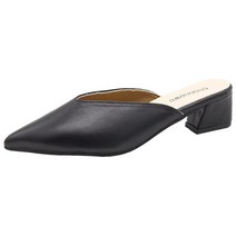 여성용 스퀘어토 뮬 미들힐 슬리퍼 블로퍼