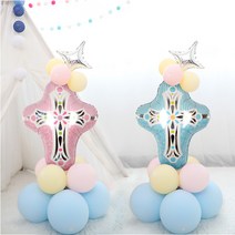 여름성경학교 십자가 기둥세트, 핑크, 블루, 1세트