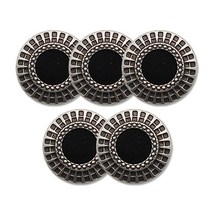 코트 가디건 단추 알프랑 25mm, 훅은니 BK, 5개