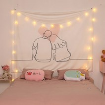 마켓A 레트로 빈티지 도어커튼 폴리