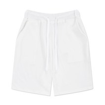 언탭트 남성용 빅사이즈 오버핏 밴딩 스웨트 트레이닝 반바지