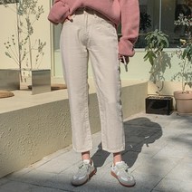 여성용 안레딜 베이직 일자 코튼 팬츠 PT8396K19