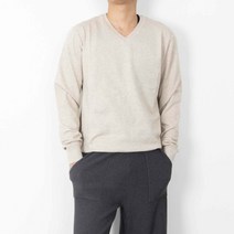 남성용 8컬러 슬림 베이직 기본 브이넥 긴팔니트