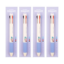 쿠키런 킹덤 4색 볼펜 0.7mm, 샤벳상어, 4개