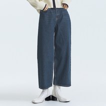미쏘 여성용 세미크롭 와이드 데님