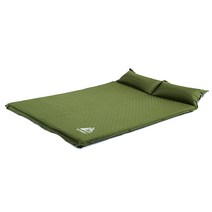 네임드컴퍼니 차박 캠핑용 자충 매트 2인용 5cm + 수납파우치, 그린