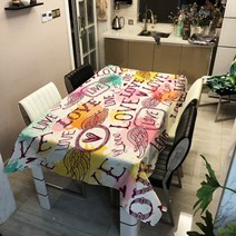 러브모드 패턴 다양한 패브릭 사각 식탁보, 12, 90 x 90 cm