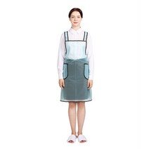 THE앞치마 우레탄 방수 검정파이프 H형 주머니형 앞치마 소, 스카이블루, 1개
